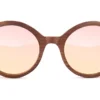 lunettes de soleil en bois ronde