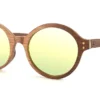 lunettes de soleil en bois ronde