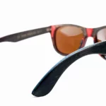 Lunettes de soleil San Francisco Black en bois de skateboard recyclé, éco-responsables.