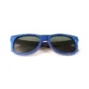 Lunettes de soleil San Francisco Blue - monture en bois de skateboard recyclé, style wayfarer.