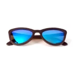 Lunettes Parker Black légères et tendances en ébène, accompagnées d'un étui en liège naturel