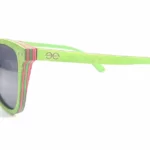 Lunettes de soleil San Diego en bois recyclé, design coloré, protection UV400 catégorie 3.