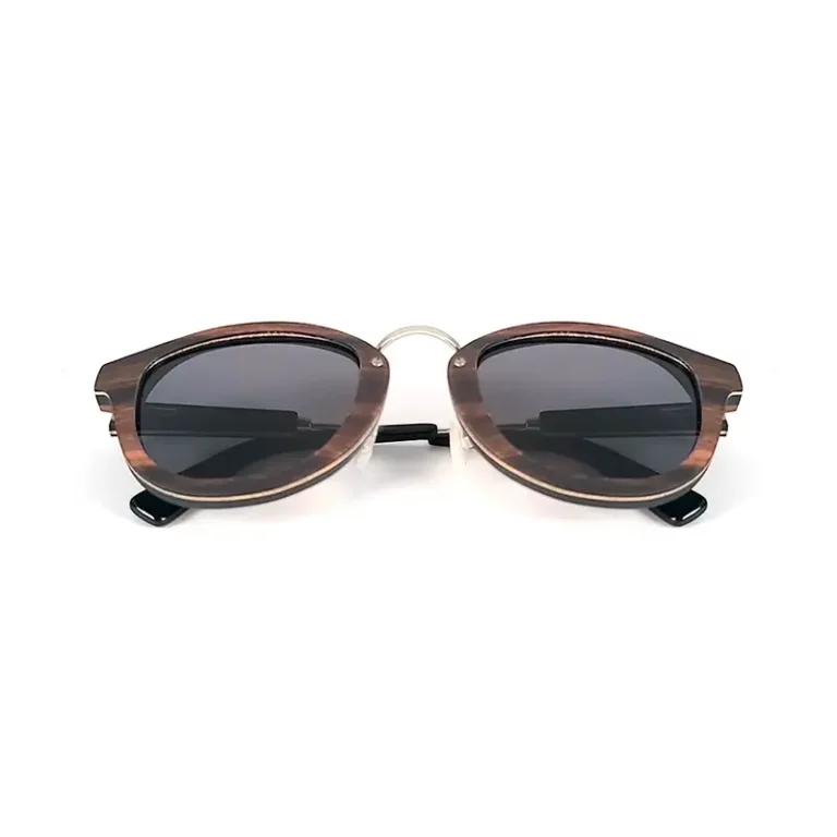 Monture légère Mansfield en bois d’ébène pour visages ronds, style raffiné et rétro