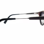 Lunettes en bois d’ébène Mansfield avec verres gris sombre, style rétro pantos.