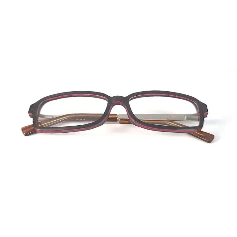 Lunettes en bois de noyer rectangulaire du modèle Syrma