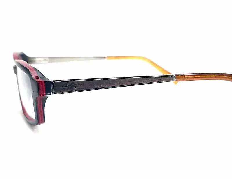 Lunettes en bois de noyer rectangulaire pour un style classique