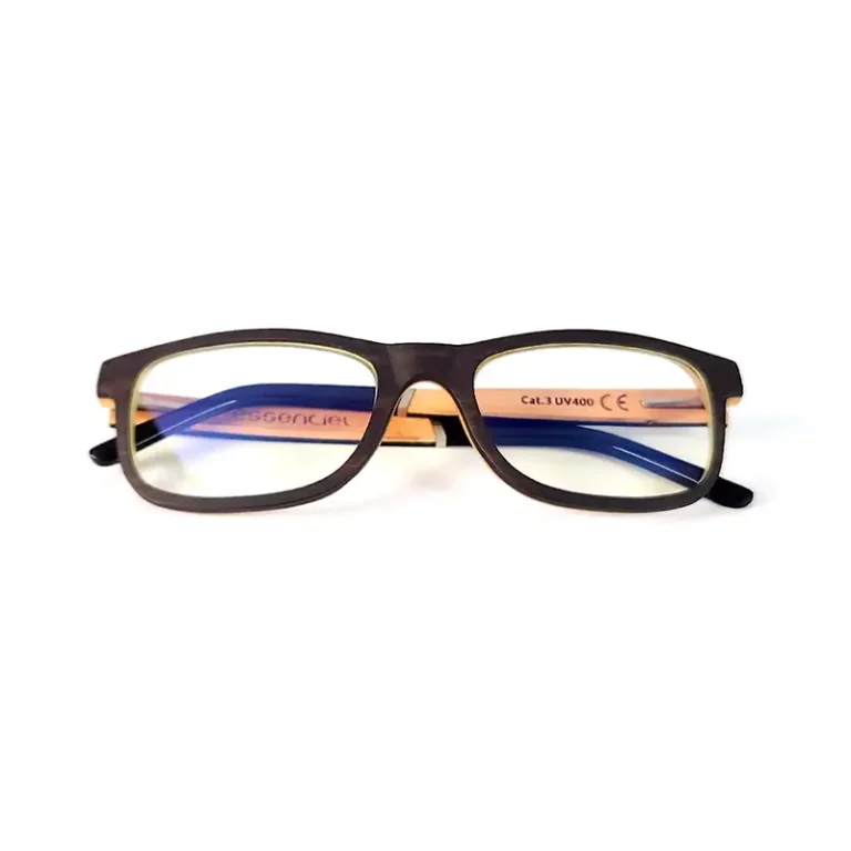 Lunettes en bois Andros pour femme, offre un design rectangulaire élégant et unique. Parfaites pour allier style et écologie!