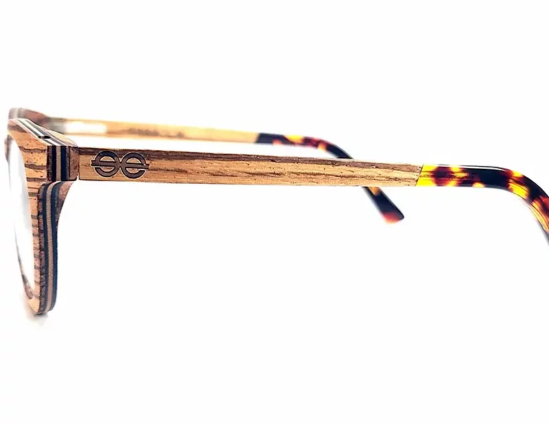 Lunette de vue en bois zebrano