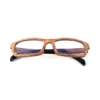 lunettes de vue en bois zébrano rectangulaire