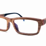 lunettes de vue en bois zébrano rectangulaire