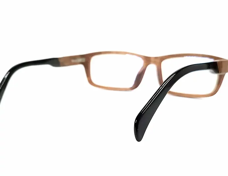 lunettes de vue en bois zébrano rectangulaire