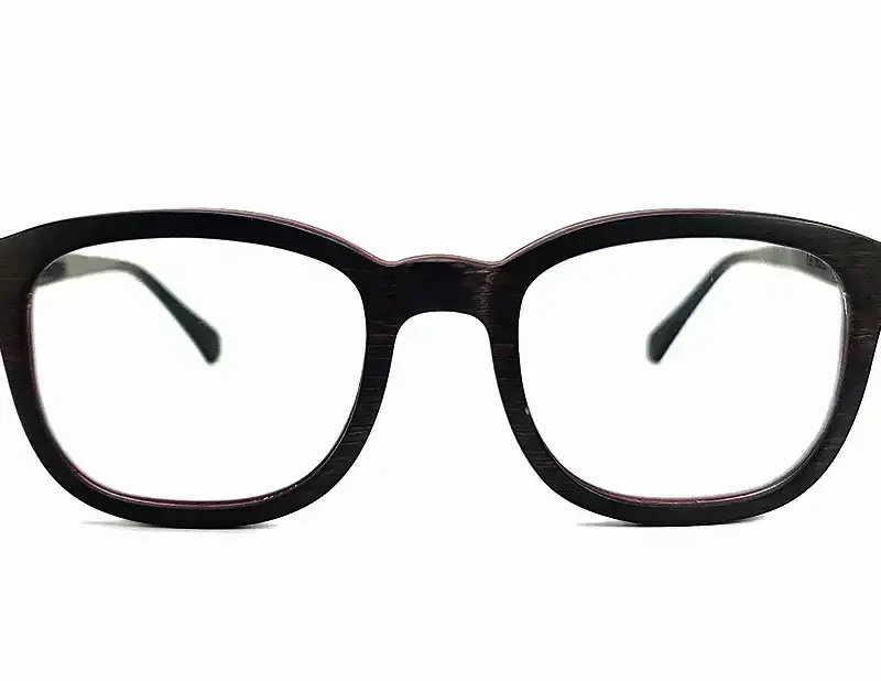 Vue coté face devant des lunettes de vue pour verres optiques en ébène Syros Black
