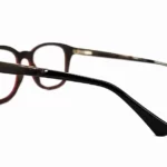 Vue de coté des lunettes optiques en bois ébène Syros Black