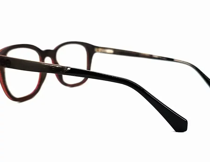 Vue de coté des lunettes optiques en bois ébène Syros Black