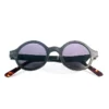 Lunettes de soleil en bois d'ébène rondes de la collection Lénon du modèle John