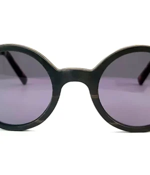 Lunettes polarisées ronde en bois de soleil John