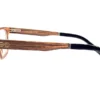 Lunettes de vue bois de palissandre avec ses branche en acétate pour un réglage parfait.