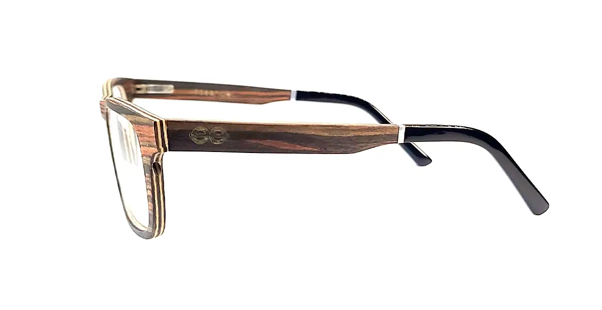 Les montures Samos sont des modèles classiques et sobres en essences de bois de palissandre