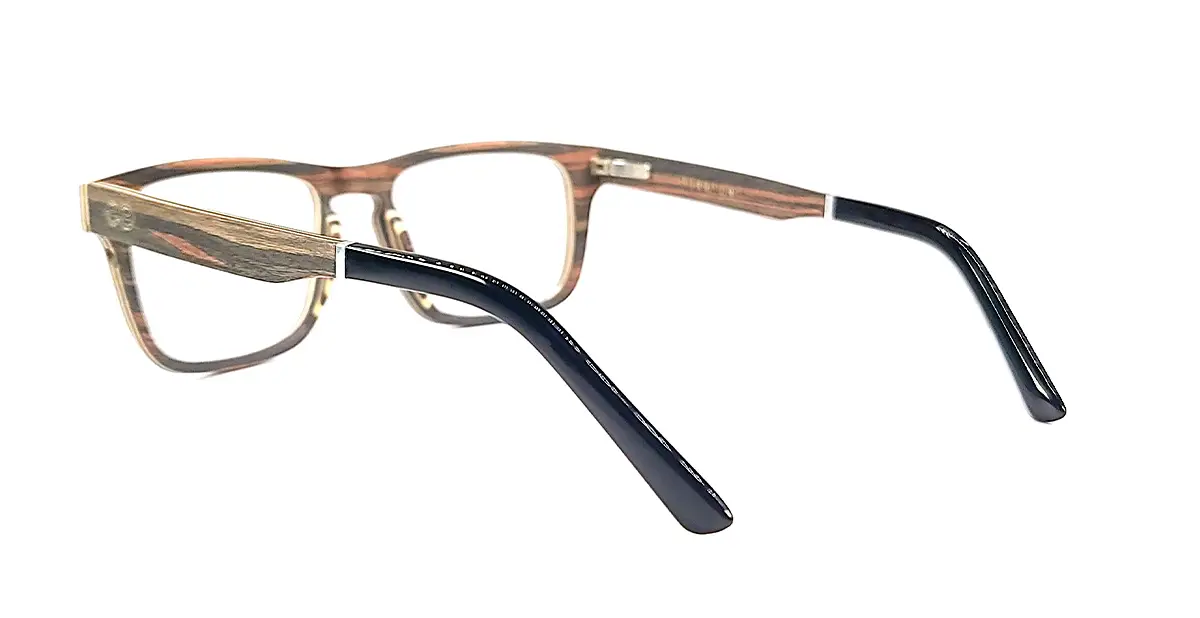 Les lunettes bois Samos sont des modèles de correction classiques et sobres en bois de palissandre