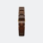 Bracelet femme en bois de Gaiac Sienna avec boucle déployante inoxydable.