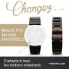 Personnalisation d'un bracelet bois pour homme de la collection Lino