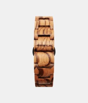 Bracelet homme en bois de zébrano Aléssio, un design naturel avec maillons 100% bois pour montres universelles de 20 mm.