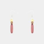 Boucles d'oreilles en bois Osaris avec perles en amarante, érable et palissandre.