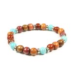 Bracelet en Bois et Turquoise Kenzo : Charme Écologique et Élégance Artisanale