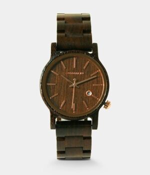 Montre masculine sportive et sobre en bois d'ebene