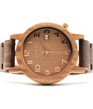 Montre bois gaiac London avec bracelet en noyer