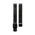 Bracelet acier milanais noir femme système pompe-flash