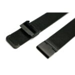 Bracelet femme maille milanaise noire