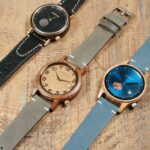 Gros plan sur le mécanisme OT45 (Citizen) à l'intérieur de la montre cuir homme noyer Mariner, illustrant sa précision et sa fiabilité.