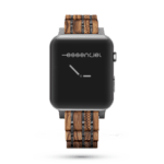 Bracelet Apple Watch en Noyer Luigi présenté sur un poignet.