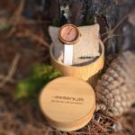 Montre en bois Platina avec cadran en noyer et bracelet en cuir gris