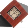 Montre palissandre cuir noir Square – élégance et confort. Commandez maintenant et obtenez une boîte gratuite avec votre montre !