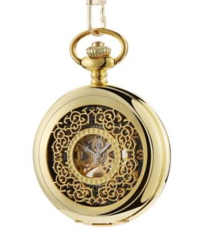 Mécanisme de haute précision visible sur la montre à gousset William, alliant artisanat traditionnel et innovation horlogère.