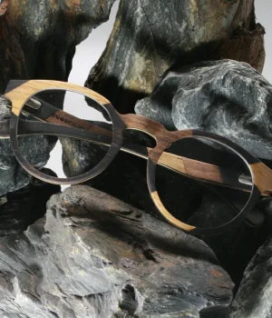 Lunettes en bois BICOLORE 273XP pour hommes et femmes, design français en ébène et érable