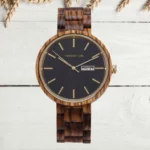 Montre Sailler élégamment présentée dans son coffret en bois naturel