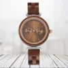 Montre femme en bois Maya avec index épurés pour une lecture facile de l’heure