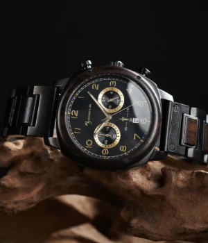 Montre chronographe Calibra avec mouvement quartz japonais Seiko VD53-6, précision exceptionnelle.