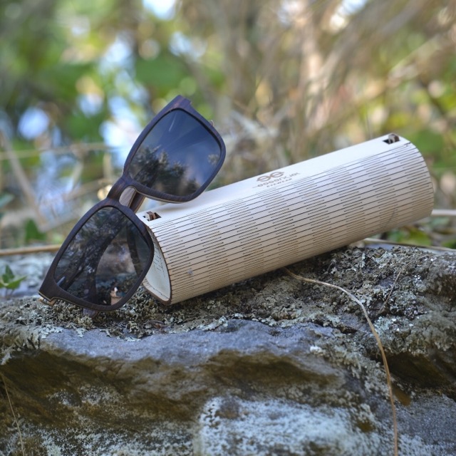 Lunettes soleil bois ébène Sacha-Black – Image 3