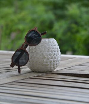 Lunettes de soleil unisexe en bois - modèle La brown