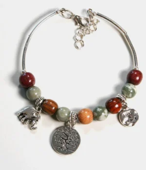 Bracelet -Jonc bois Aventurine Samia