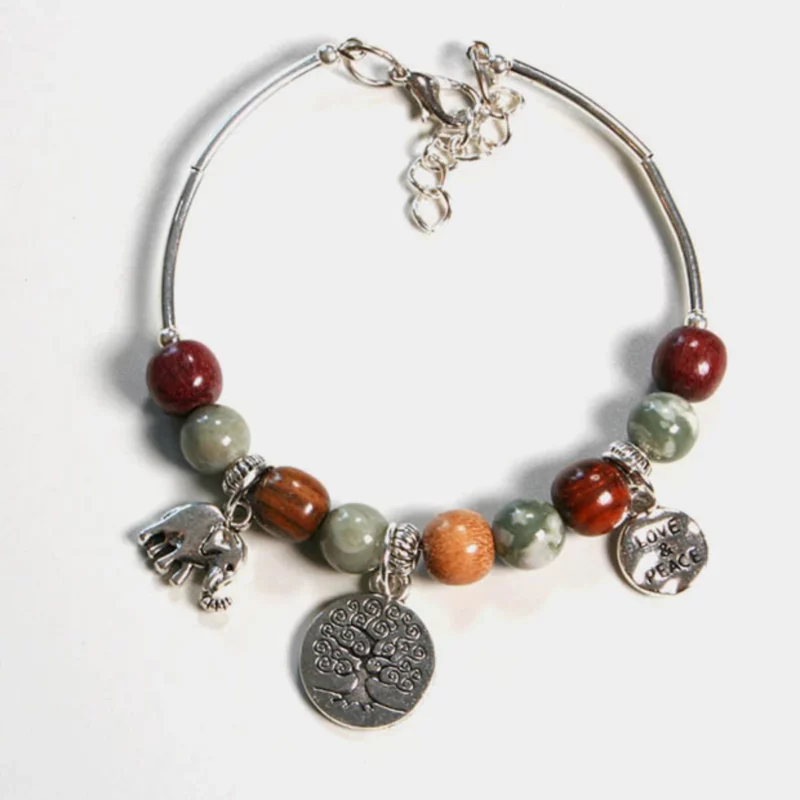 Bracelet -Jonc bois Aventurine Samia