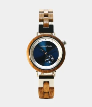 Alternative view of Montre bois noyer femme Artica océan